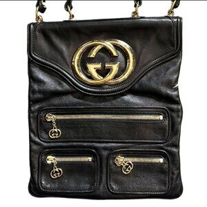 Gucci Chic: Vintage Britt Messenger Crossbody - Style That Transcends Time